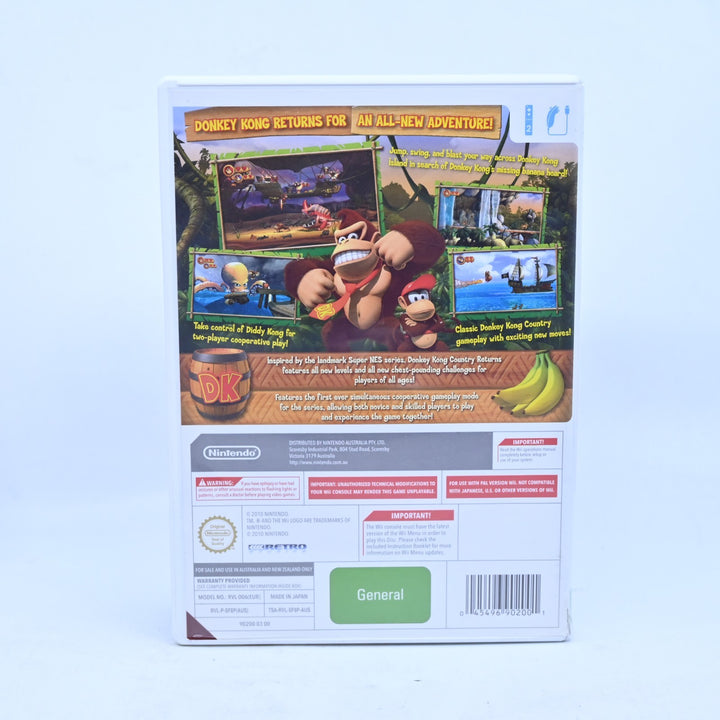 Donkey Kong Country Returns - Nintendo Wii Game + Manual - PAL - MINT DISC!