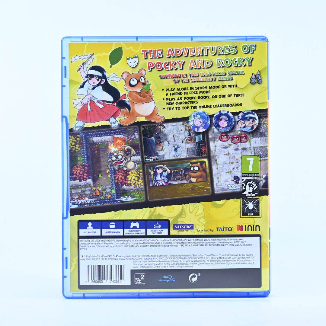 Pocky & Rocky Reshrined - Sony Playstation 4 / PS4 Game - MINT DISC!