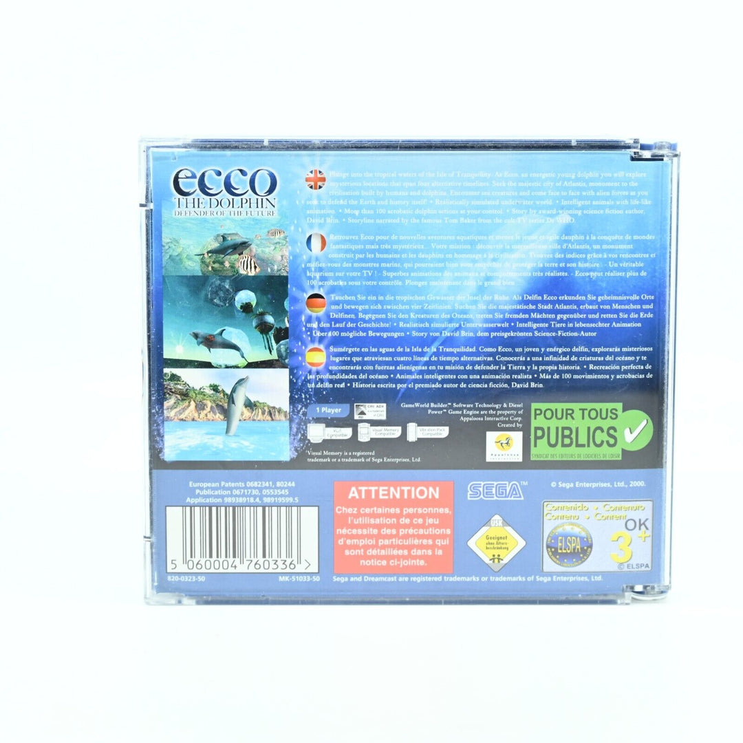 Ecco the Dolphin Defender of the Future - Sega Dreamcast Game - PAL - MINT DISC!