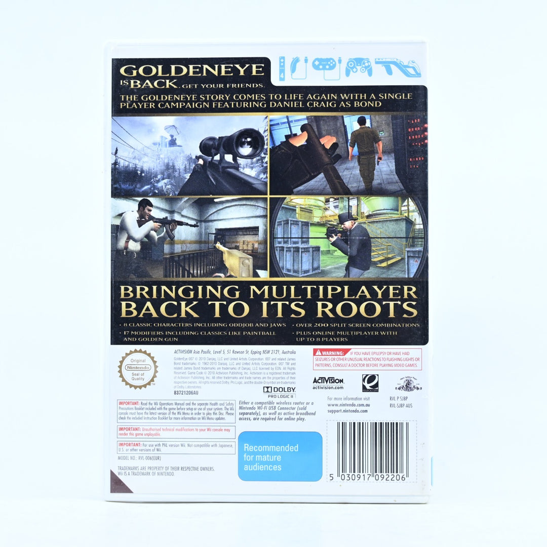 GoldenEye 007 - Nintendo Wii Game + Manual - PAL - MINT DISC!