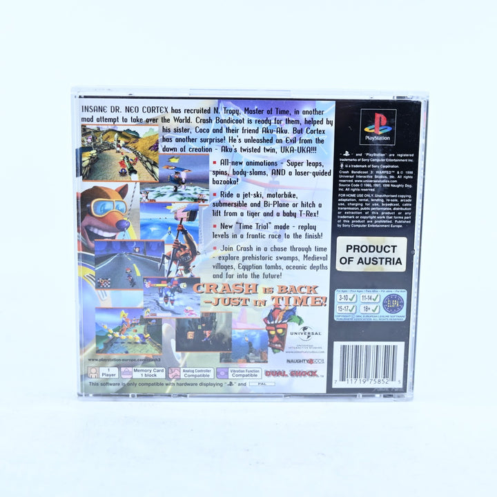Crash Bandicoot 3: Warped - Sony Playstation 1 / PS1 Game + Manual - PAL
