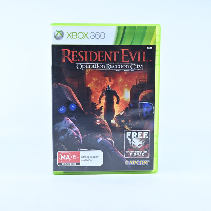 Resident Evil Operation Raccoon City - Xbox 360 Game + Manual - PAL - MINT DISC!