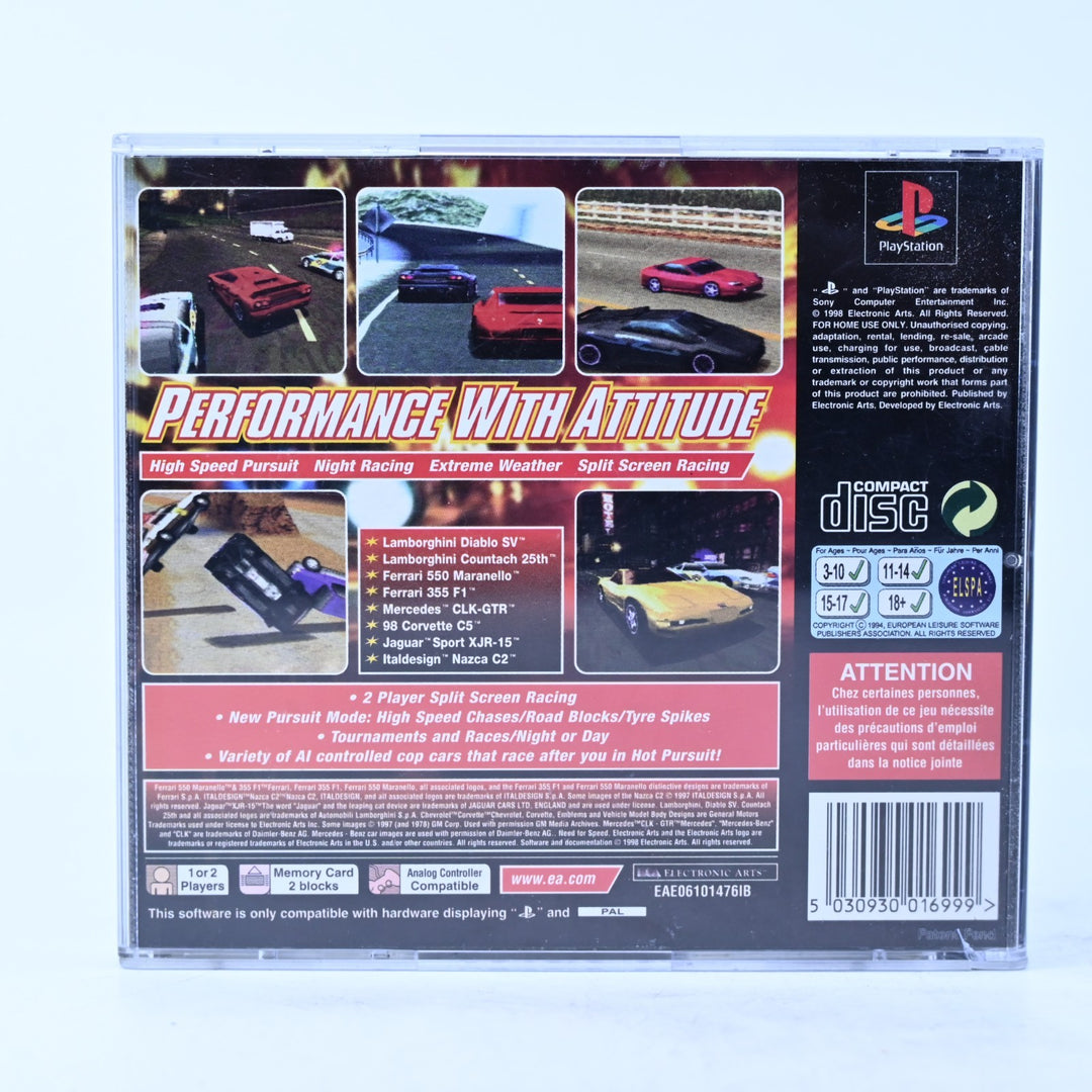 Need for Speed III: Hot Pursuit - Sony Playstation 1 / PS1 Game + Manual - PAL
