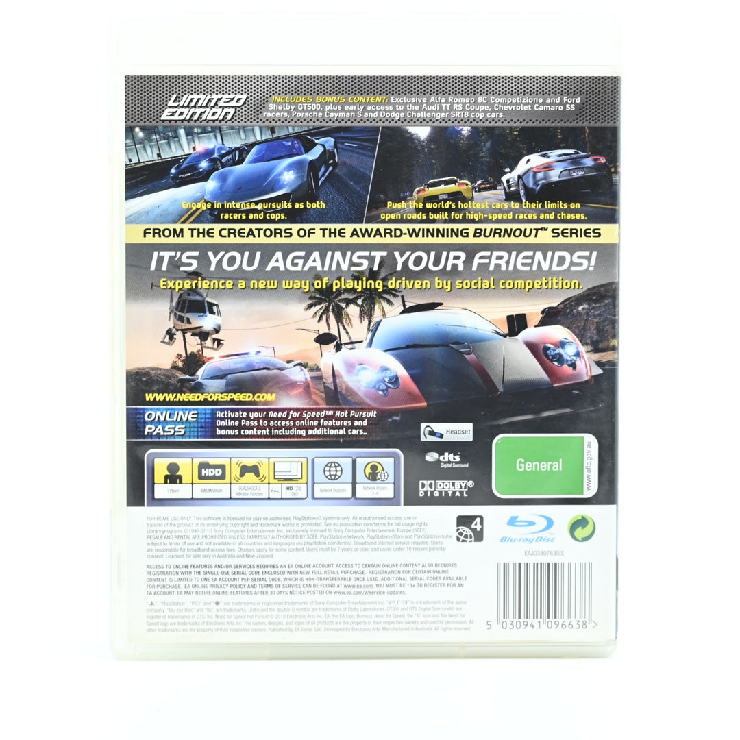 Need for Speed: Hot Pursuit Limited Edition - Sony Playstation 3 / PS3 Game