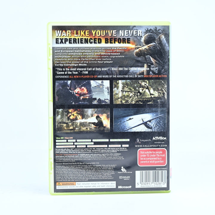 Call of Duty: World at War - Xbox 360 Game + Manual - PAL - MINT DISC!
