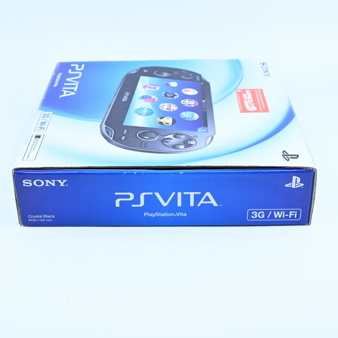 Crystal Black Sony PS Vita Boxed Console - PCH-1102 - PCH-1100 - FREE POST!