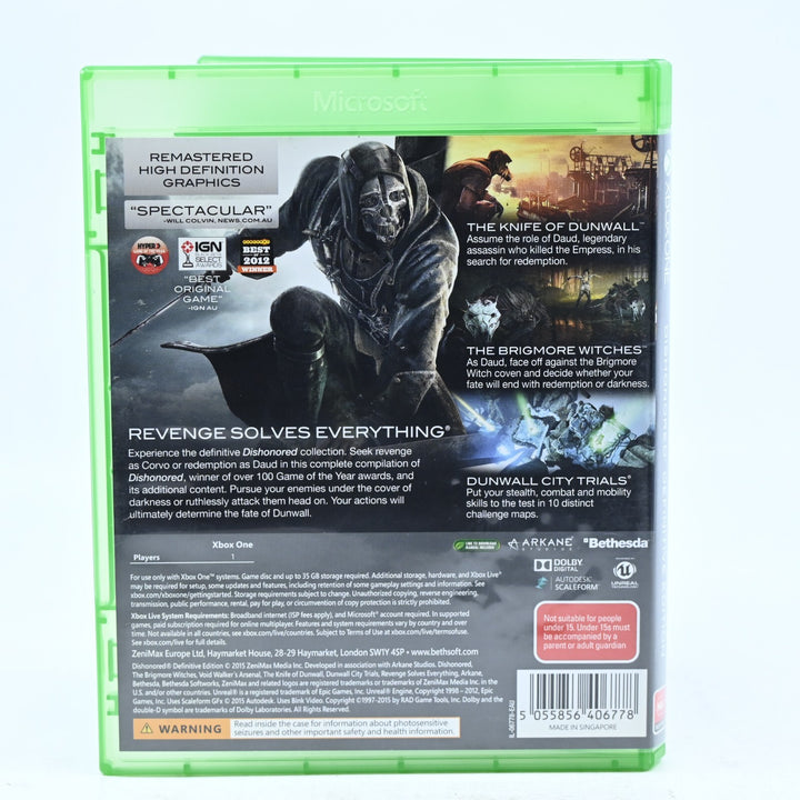 Dishonored Definitive Edition - Xbox One Game - PAL - FREE POST!
