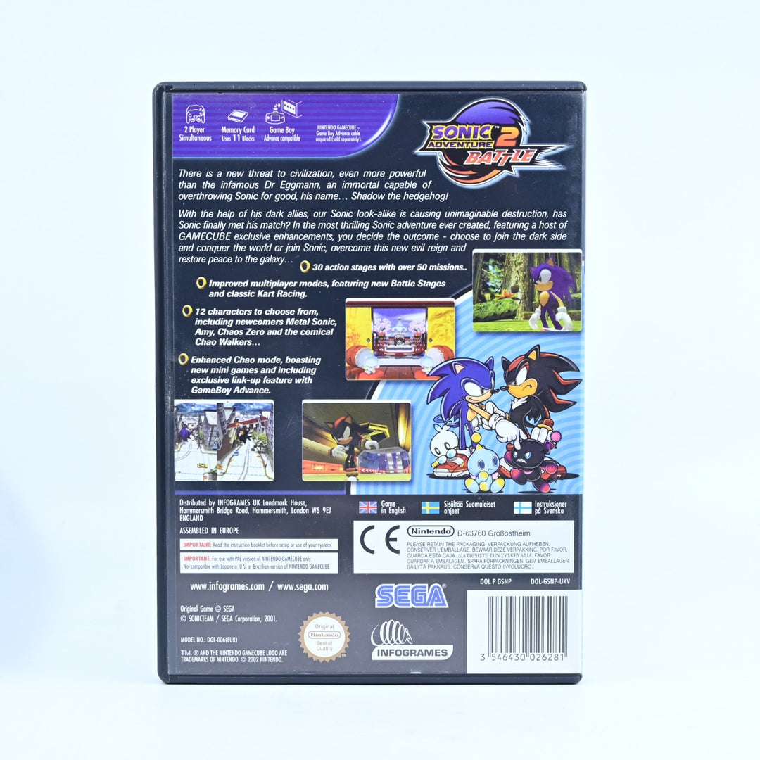 Sonic Adventure 2 Battle - Nintendo Gamecube Game + Manual - PAL - FREE POST!