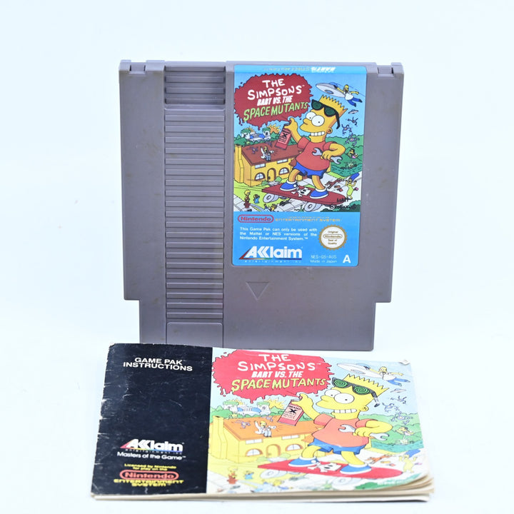 The Simpsons Bart vs. The Space Mutants - NES Game + Manual - PAL - FREE POST!
