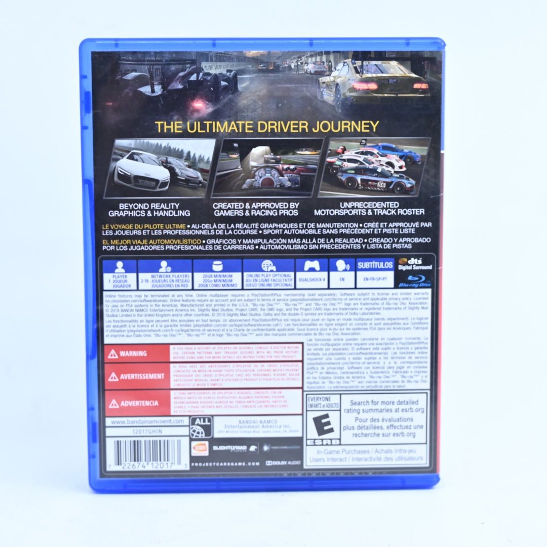 Project Cars - Sony Playstation 4 / PS4 Game - FREE POST!