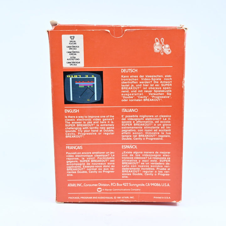 Super Breakout - Atari 2600 Boxed Game - No Manual - PAL - FREE POST!