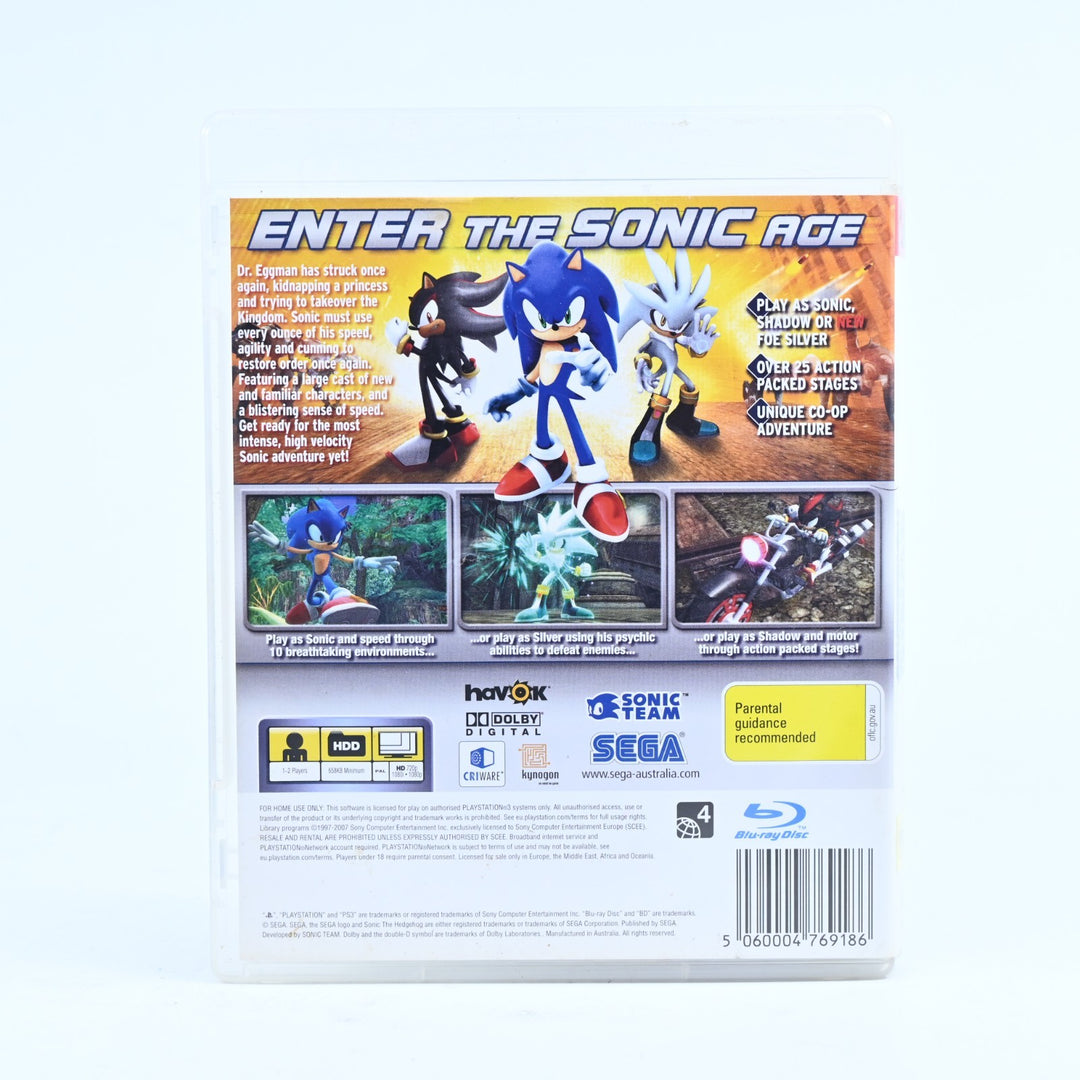 Sonic: The Hedgehog - Sony Playstation 3 / PS3 Game + Manual - FREE POST!