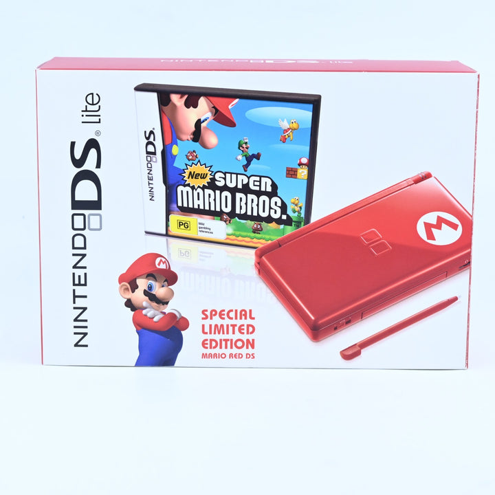 UNUSED! Special Limited Edition Mario Red - Nintendo DS Lite Boxed Console