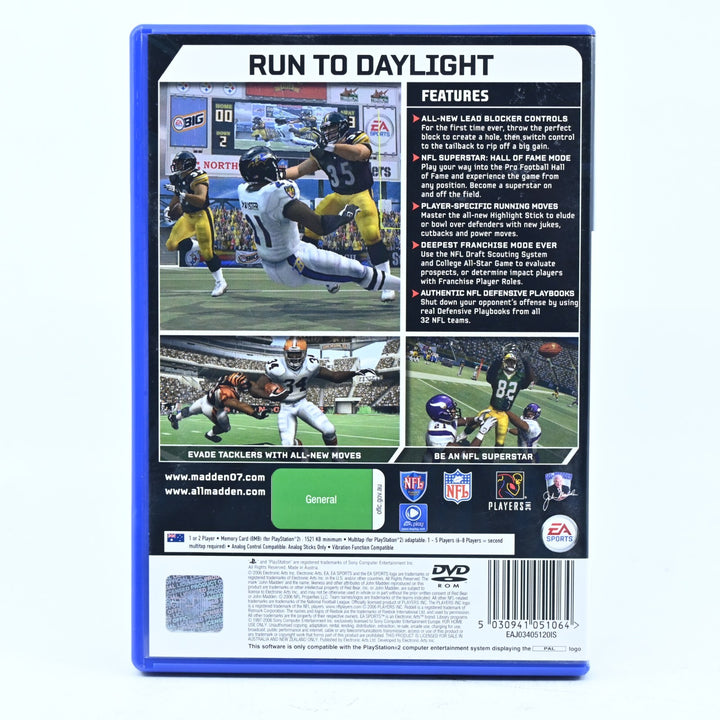 Madden NFL 07 - Sony Playstation 2 / PS2 Game + Manual - PAL - FREE POST!