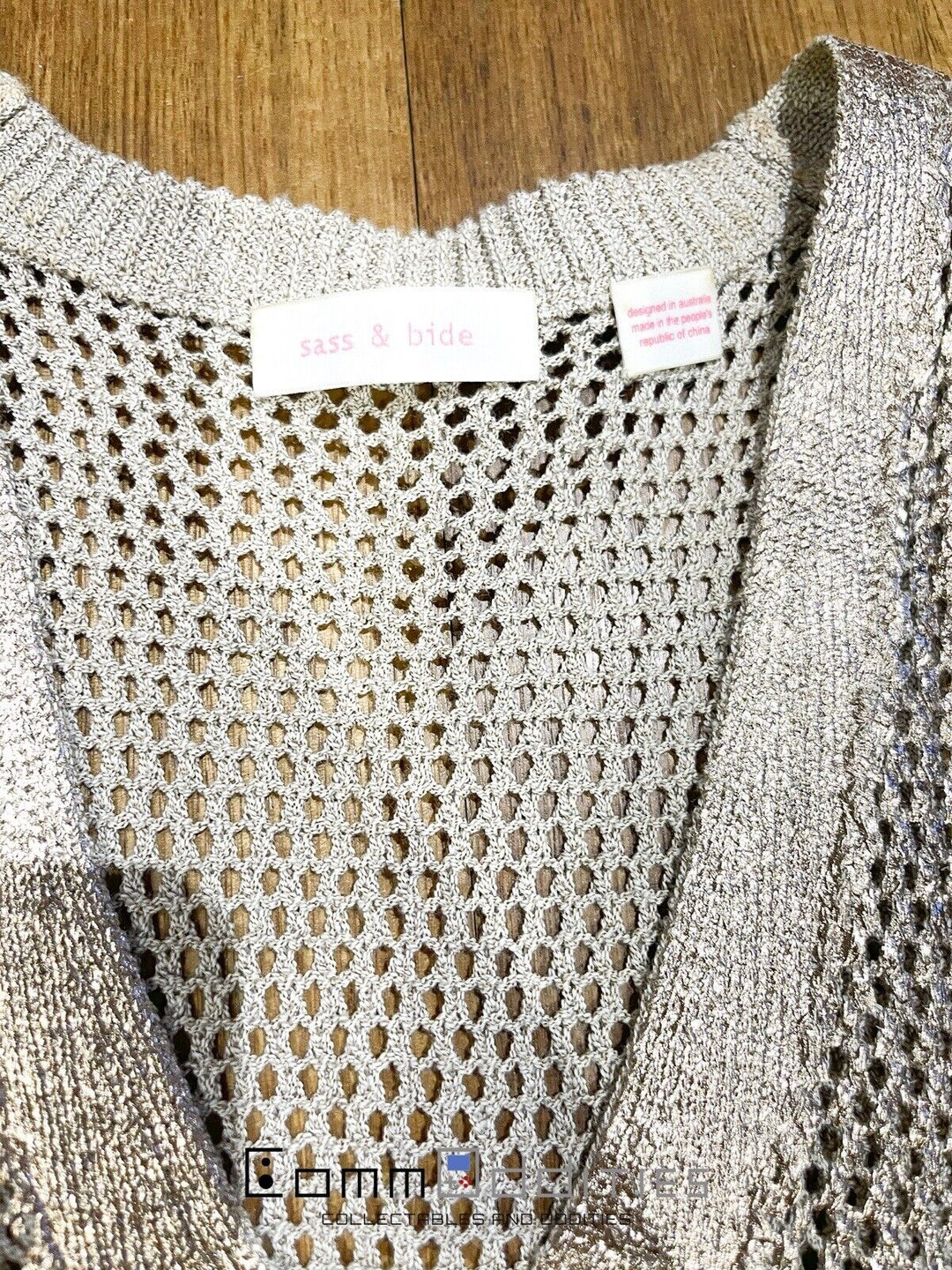 Sass & Bide Silver Knit String Vest / Singlet - Size XXS - FREE POST!