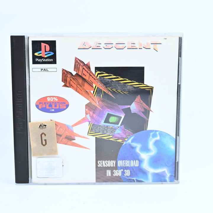 Descent! FACTORY DEFECT MANUAL!  - PS1 Game + Manual - PAL - MINT DISC!