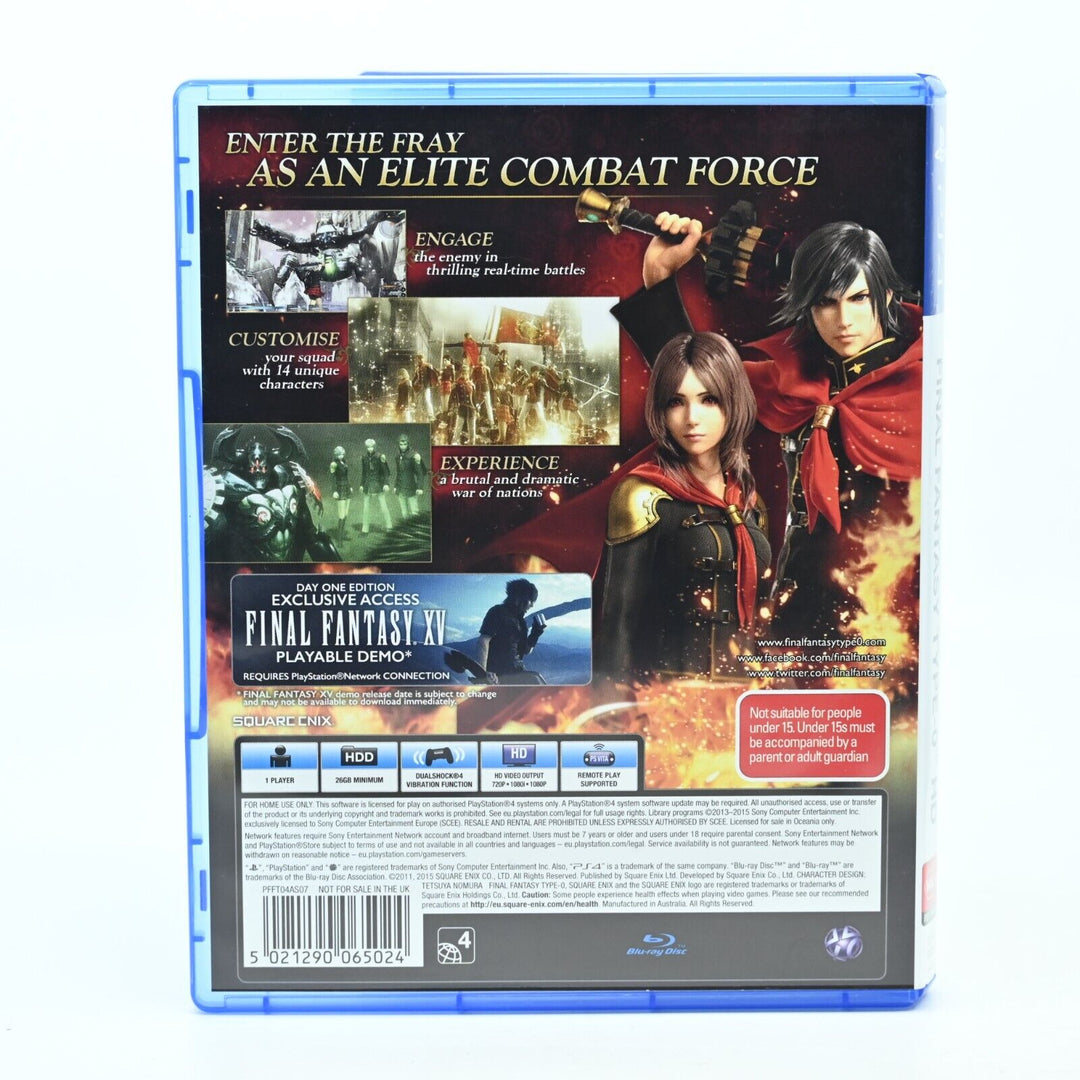 Final Fantasy Type-0 HD - Sony Playstation 4 / PS4 Game - MINT DISC!