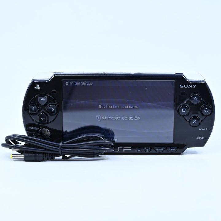 Black - Sony PSP Console - PSP-2002 - 2000 + NEW BATTERY! FREE POST!