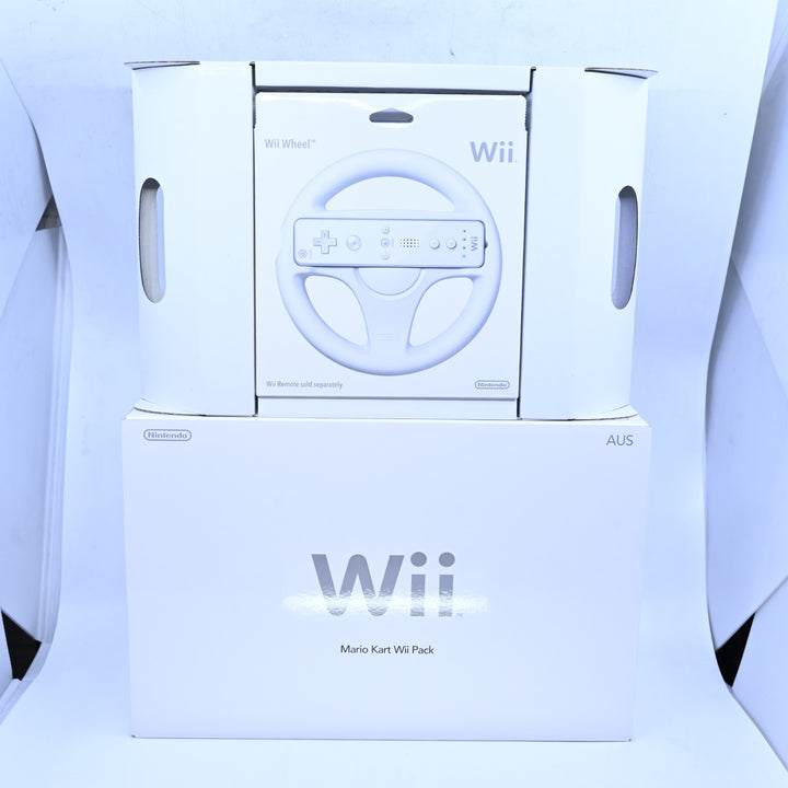 UNUSED! Mario Kart Wii Pack - White - 25th Anniversary - Wii Boxed Console - PAL