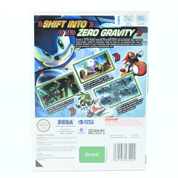 Sonic Riders: Zero Gravity - Nintendo Wii Game - PAL - MINT DISC!