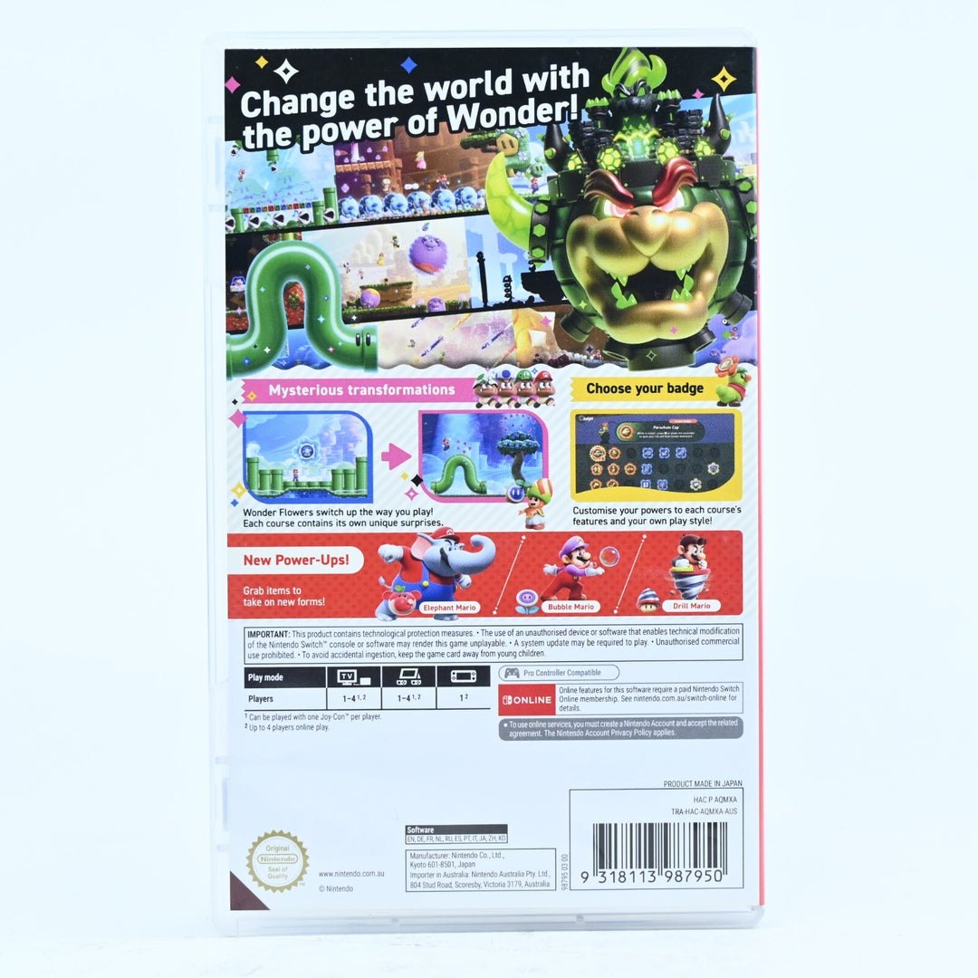 Super Mario Bros. Wonder - Nintendo Switch Game - FREE POST!