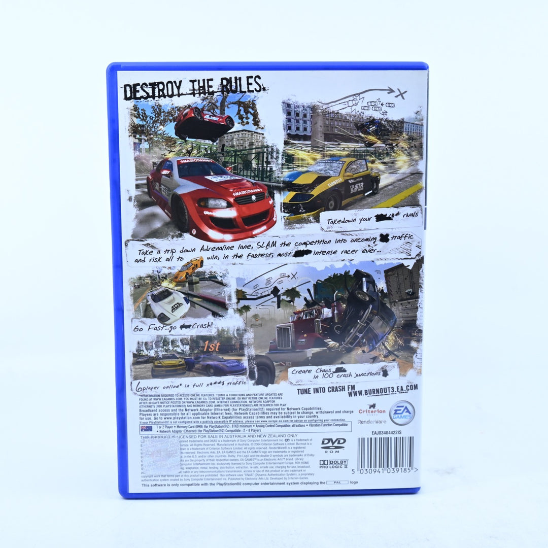 Burnout 3: Takedown - Sony Playstation 2 / PS2 Game + Manual - PAL - MINT DISC!