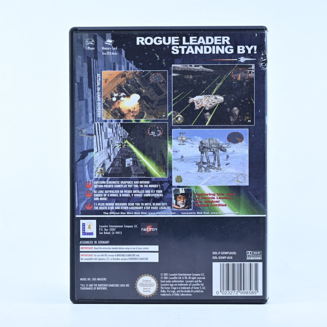 Star Wars Rogue Squadron II Rogue Leader - Nintendo Gamecube Game + Manual - PAL