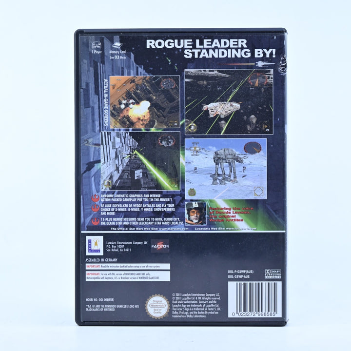 Star Wars Rogue Squadron II Rogue Leader - Nintendo Gamecube Game + Manual - PAL