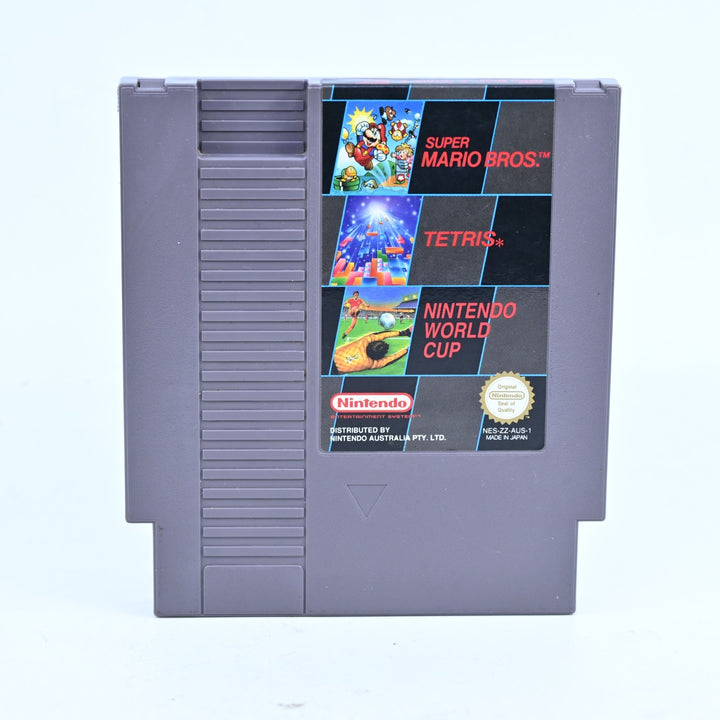 Super Mario Bros. / Tetris / Nintendo World Cup - NES Game - PAL - FREE POST!