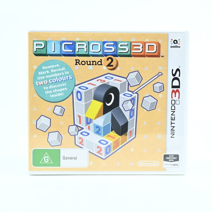 LIKE NEW! Picross 3D Round 2 - Nintendo 3DS Game - PAL - FREE POST!