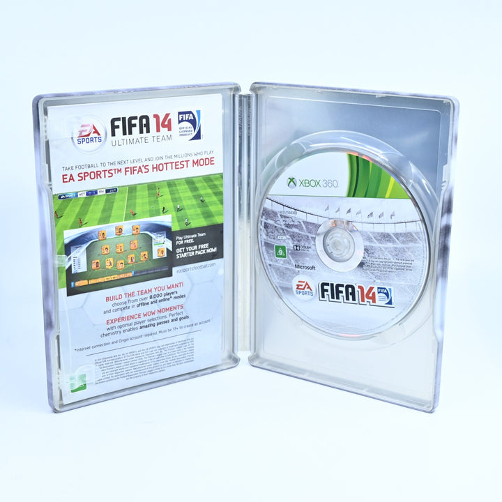 FIFA 14 Lenticular Cover Steelbook - Xbox 360 Game + Manual - PAL - MINT DISC!