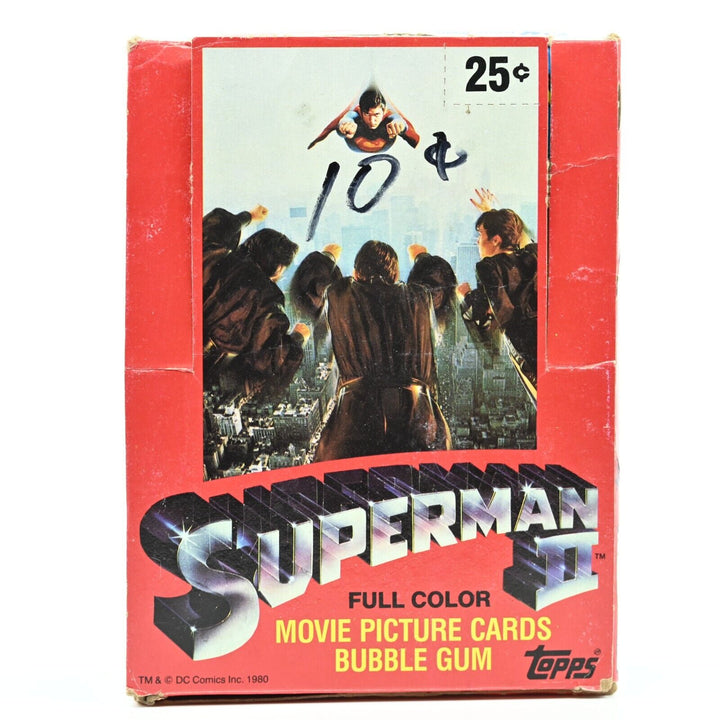 VINTAGE 1981 - Superman II Movie Trading Cards - Wax Box 36 Packs - Topps