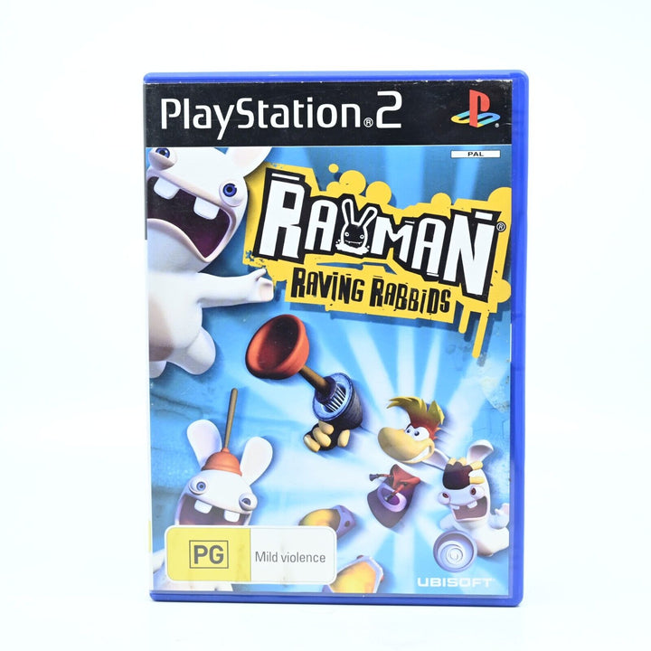 Rayman Raving Rabbids - Sony Playstation 2 / PS2 Game + Manual - PAL - MINT DISC