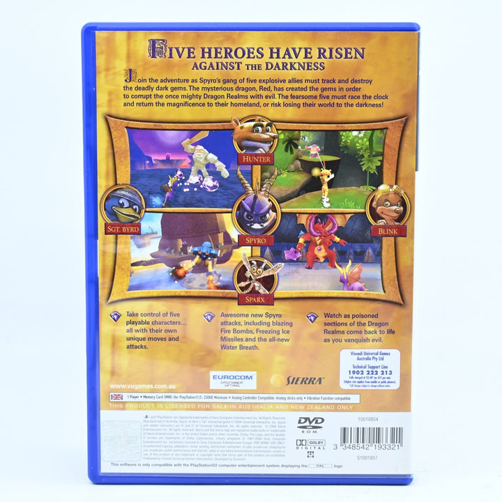 Spyro: A Hero's Tail - Sony Playstation 2 / PS2 Game - PAL - MINT DISC!
