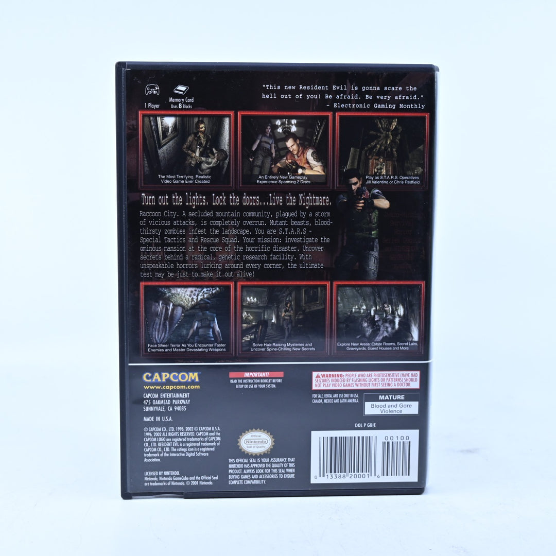 NTSC Resident Evil - Nintendo Gamecube Game - No Manual - NTSC-U/C - FREE POST!