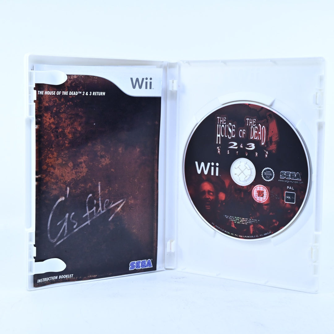 House of the Dead 2 &amp; 3 Return - Nintendo Wii Game + Manual - PAL - MINT DISC!