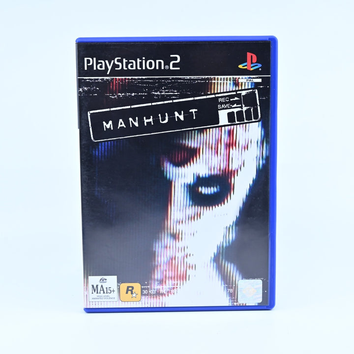 Manhunt - Sony Playstation 2 / PS2 Game + Manual - PAL - MINT DISC!