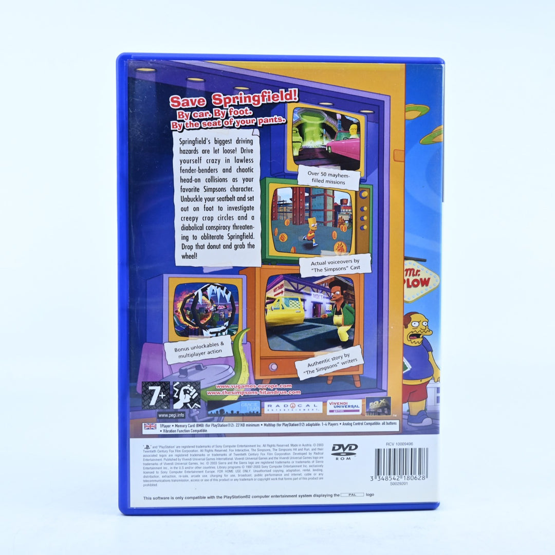 The Simpsons Hit & Run - Sony Playstation 2 / PS2 Game + Manual - PAL