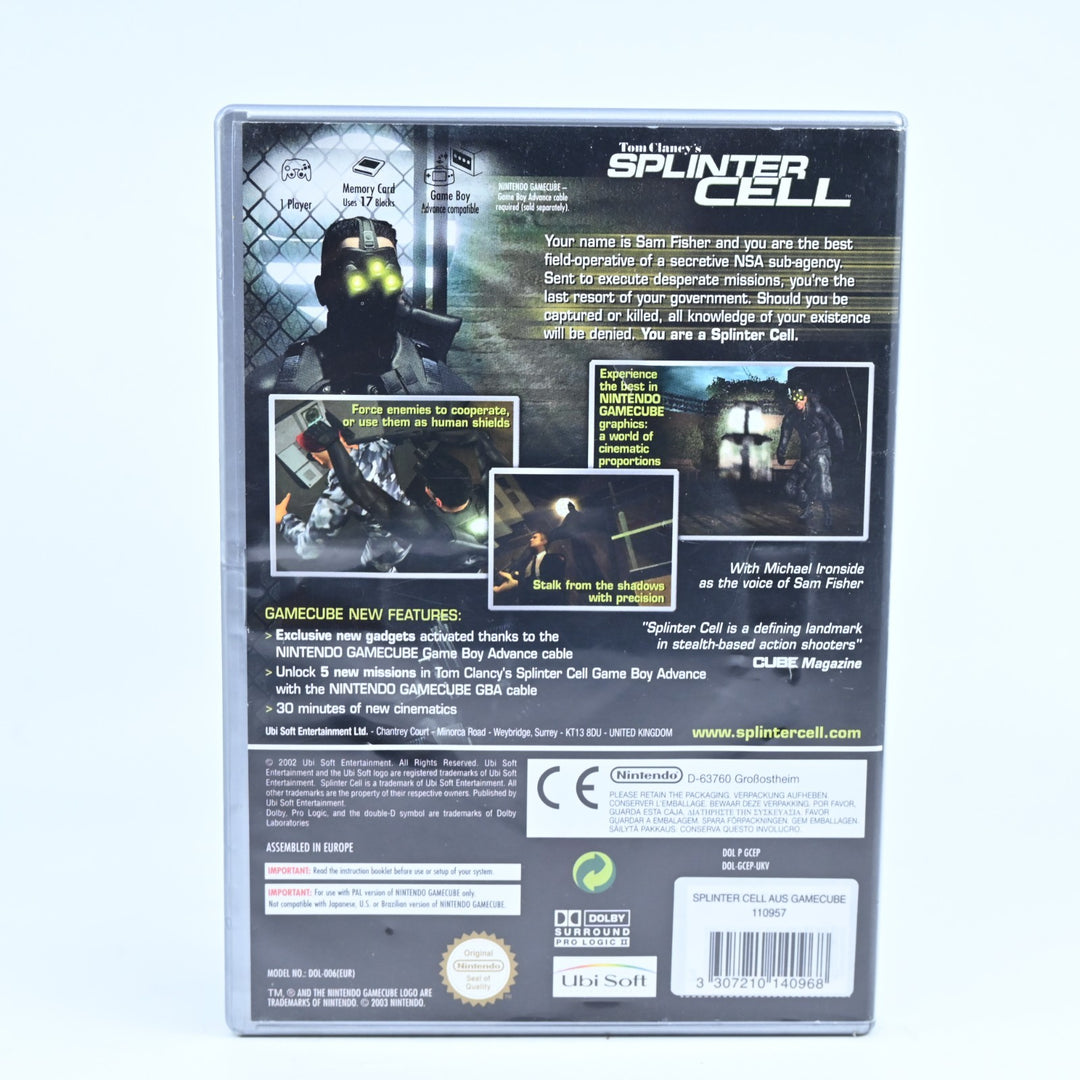 Tom Clancy's Splinter Cell - Nintendo Gamecube Game + Manual - PAL - FREE POST!