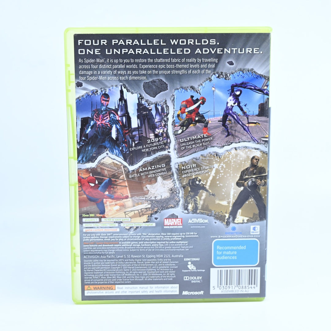 Spider-Man: Shattered Dimensions - Xbox 360 Game + Manual - PAL - MINT DISC!
