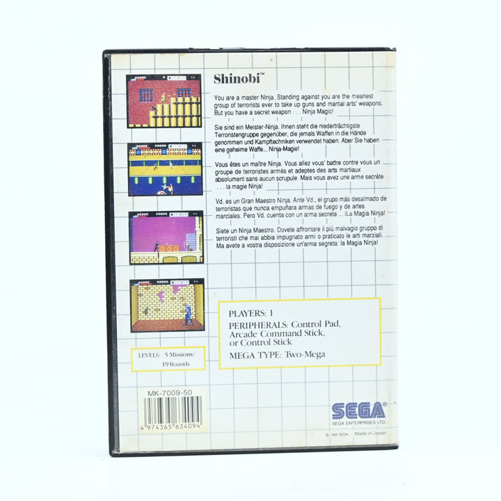 Shinobi - Sega Master System Game + Manual - PAL - FREE POST!