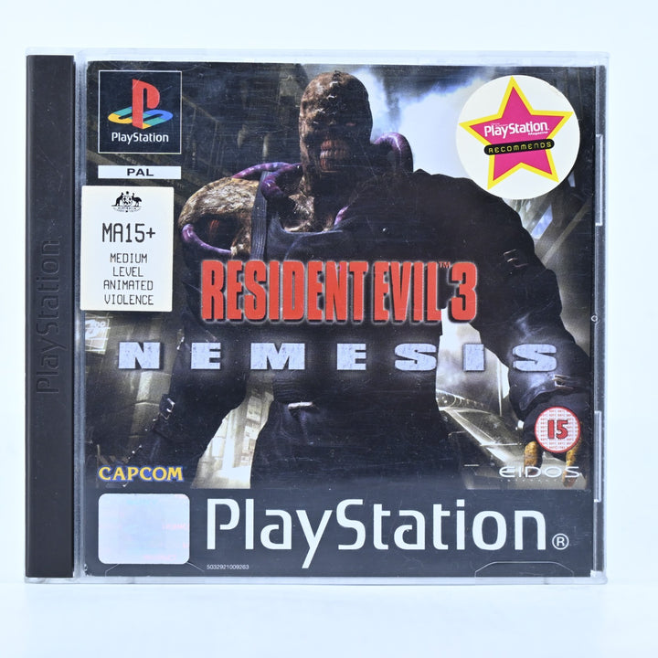 Resident Evil 3 Nemesis - Sony Playstation 1 / PS1 Game + Manual - PAL