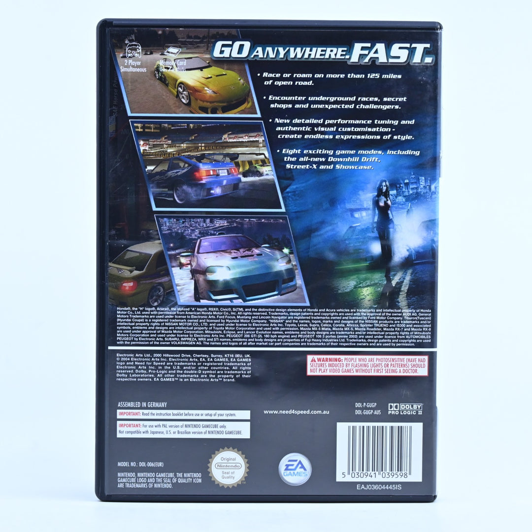 Need for Speed Underground 2 - Nintendo Gamecube Game + Manual - PAL
