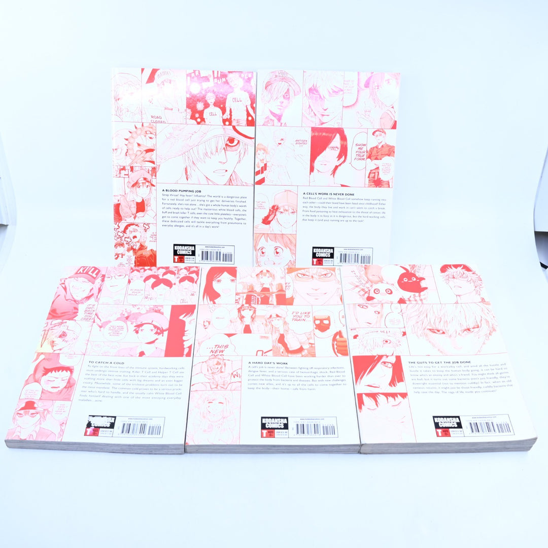 Cells at Work - Volumes 1-5 - Akani Shimizu - Kodansha Comics - Manga