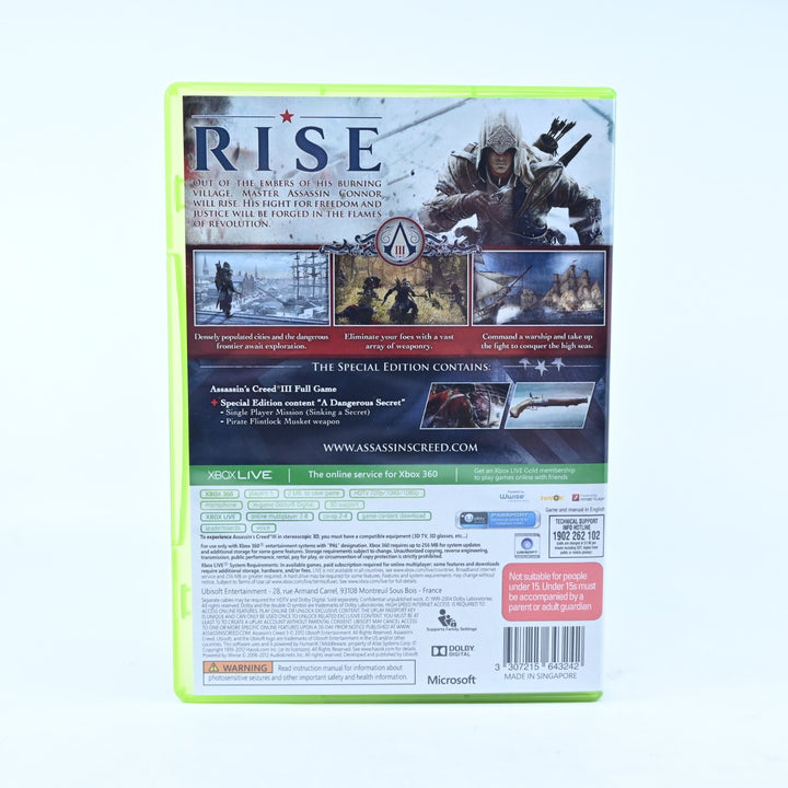 Assassin's Creed III: Join or Die Edition - Xbox 360 Game + Manual - No Sleeve