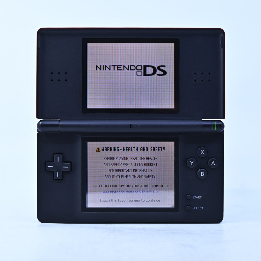 Black &amp; Crimson Red - Nintendo DS Lite Console - USG-001 - FREE POST!
