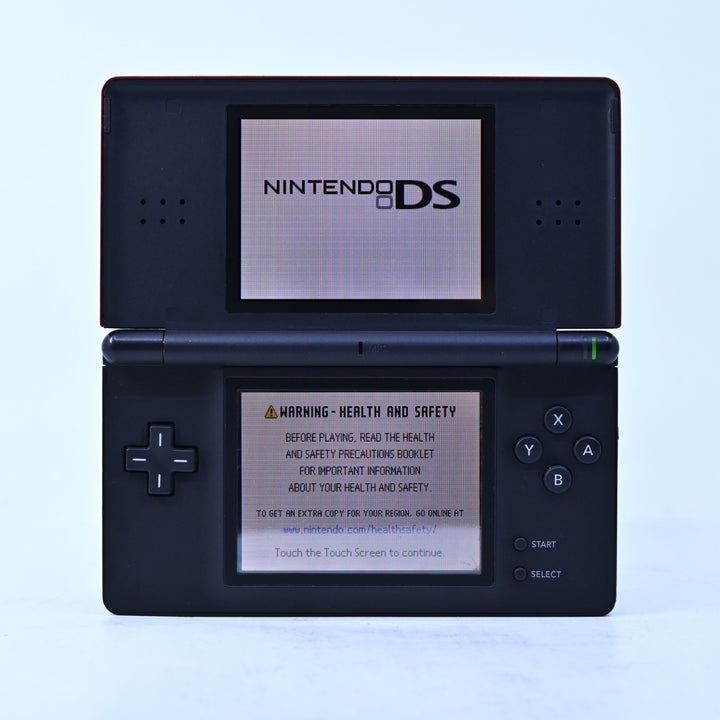 Black &amp; Crimson Red - Nintendo DS Lite Console - USG-001 - FREE POST!