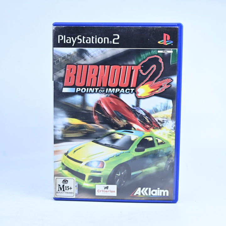 Burnout 2: Point of Impact - Sony Playstation 2 / PS2 Game + Manual - PAL