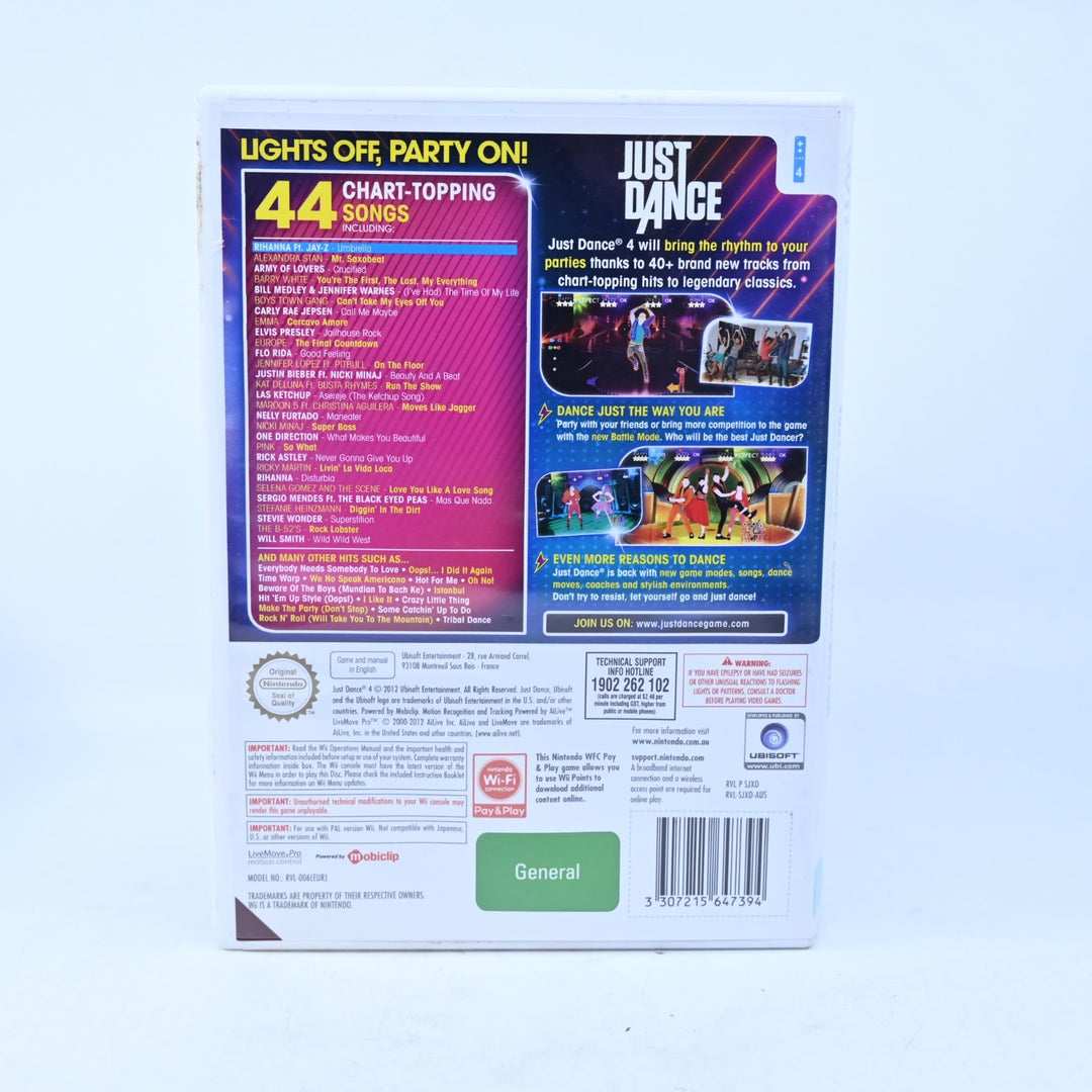 Just Dance 4 - Special Edition - Nintendo Wii Game + Manual - PAL