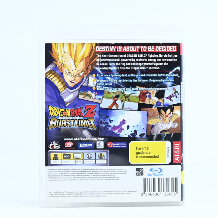 Dragon Ball Z Burst Limit - Sony Playstation 3 / PS3 Game + Manual - FREE POST!